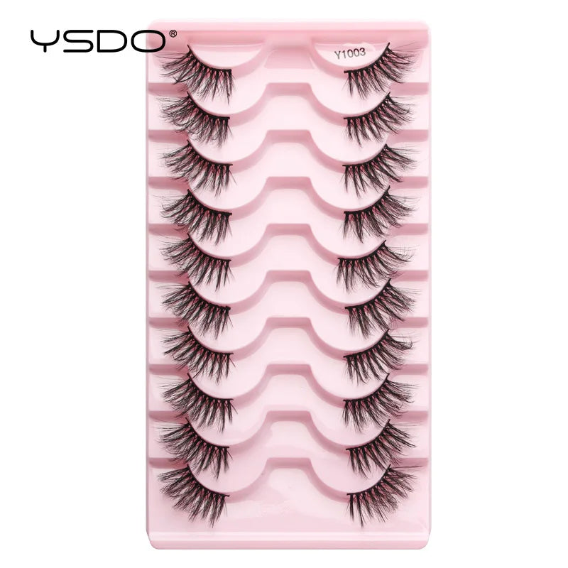 New Fox Half Eyelashes 3/10 Pairs 3D Mink Lashes Natural Eyelash Extension Cat Eye Eyelashes Makeup Tools faux Cils maquiagem - Blinksy